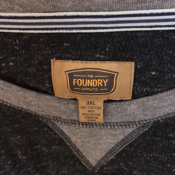 Mens Foundry plus size long sleeve sweater - Picture 2 of 3